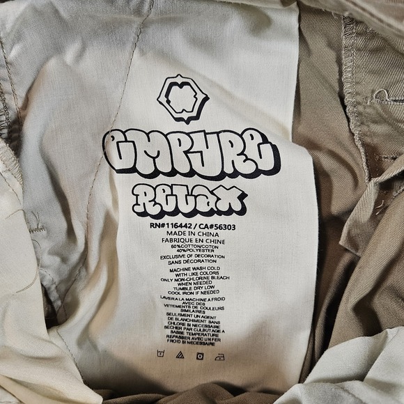 Empyre Jeans Relax Double Knee Bubble Skate Men's 28 Tan Cargo Pocket  Y2K - Picture 4 of 7
